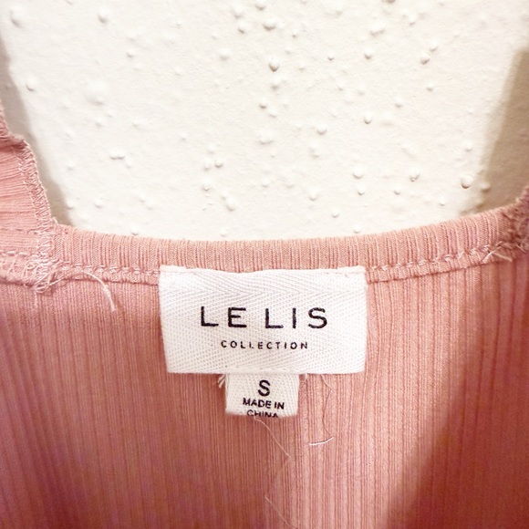 Le Lis Pink Ruffled Ribbed Bodysuit - Picture 4 of 4